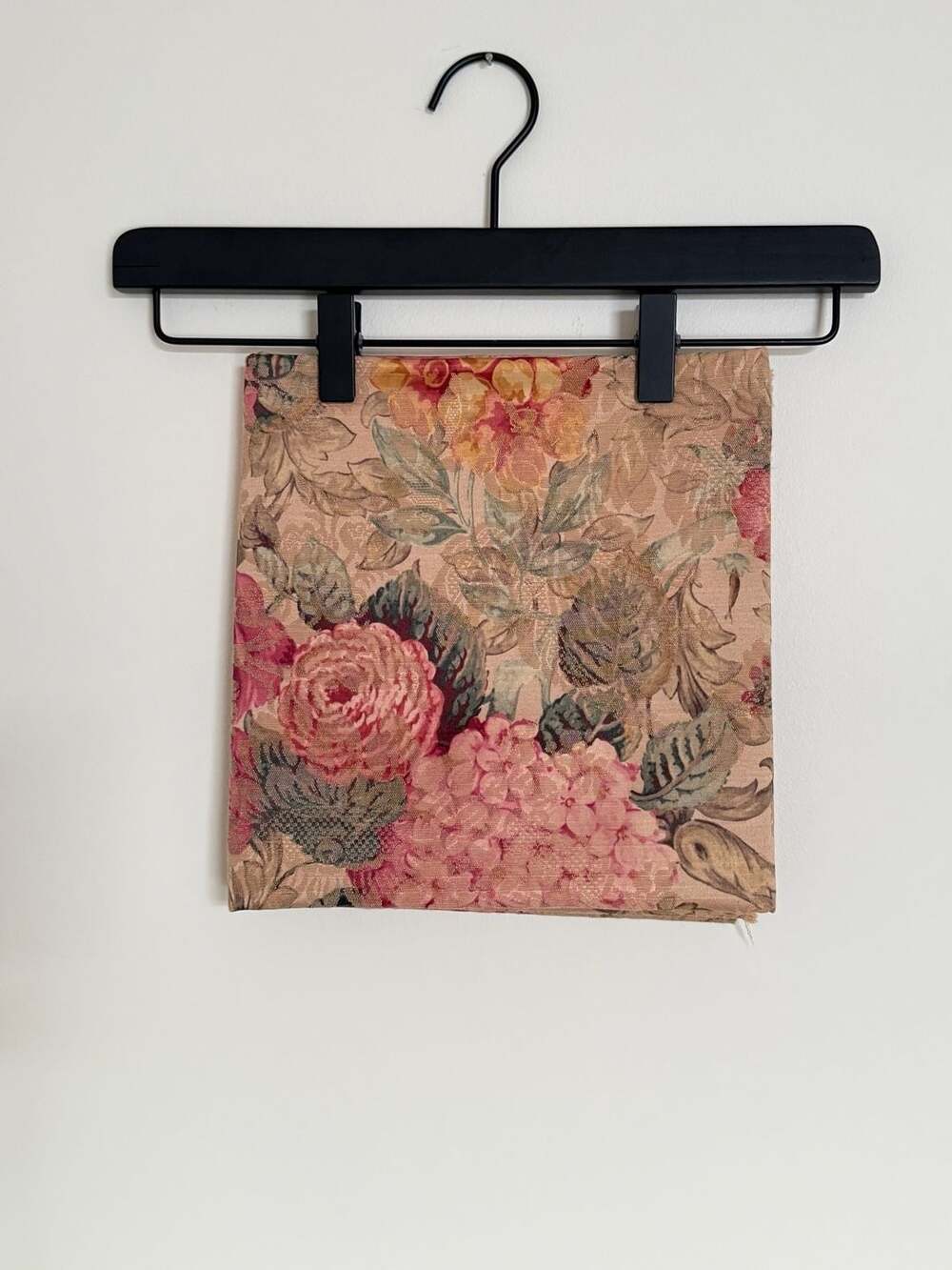 Pink beige Floral Tapestry Chair Cushion Fabric, 39" W x 38" L (~1 Yard)